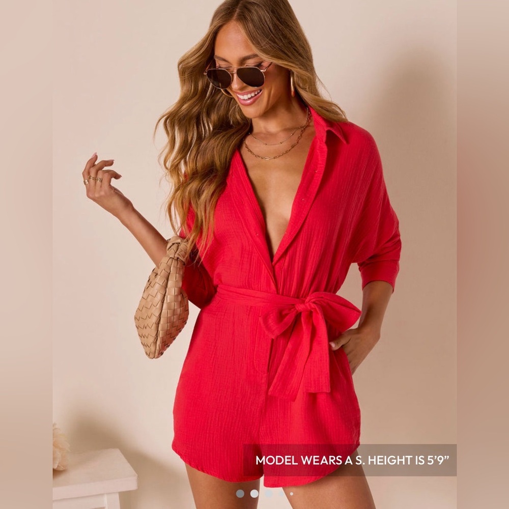 NWT VICI Prairie Moon Tie-Waist Romper